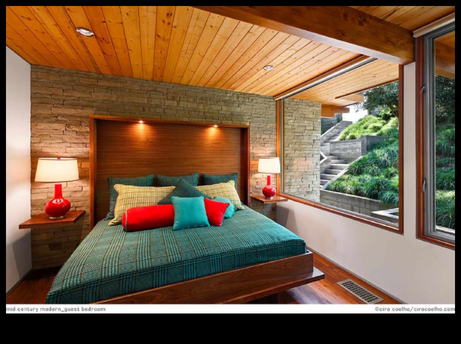 רעיונות לעיצוב חדר שינה מודרני של אמצע המאה