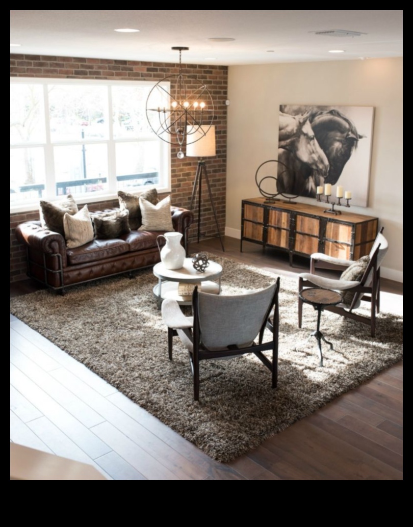 עיצוב סלון שיק תעשייתי