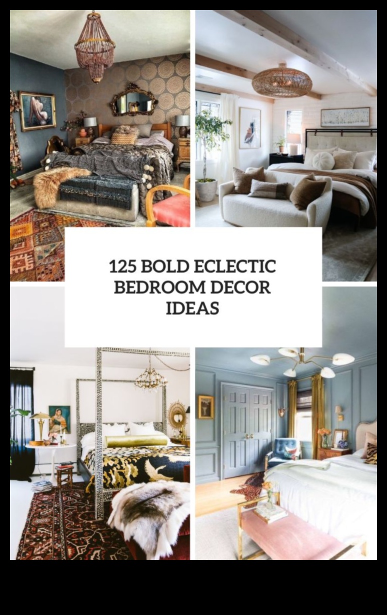 עיצוב חדר שינה אקלקטי למראה ייחודי