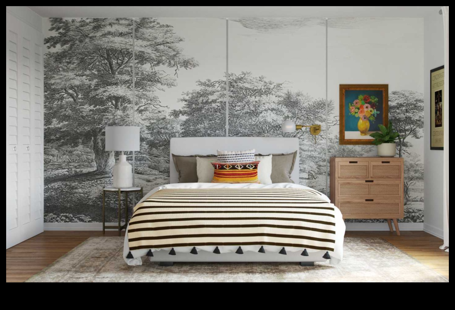 עיצוב חדר שינה אקלקטי למראה ייחודי