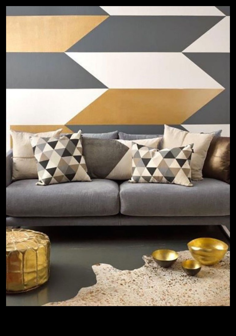 האם אתה יכול להציע דרכים יצירתיות להשתמש בתבניות גיאומטריות בעיצוב הבית?