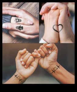 קעקועים תאומים: עיצובים תואמים לזוגות מאוהבים